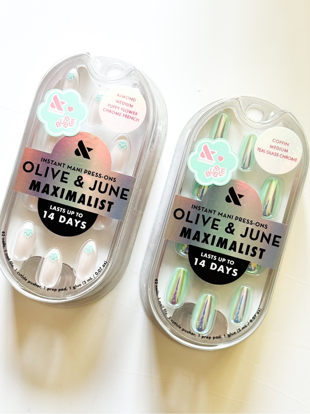 2 set Olive & June Maximalist Press-Ons - Limited Edition Bubble Collab - Picture 3 of 3